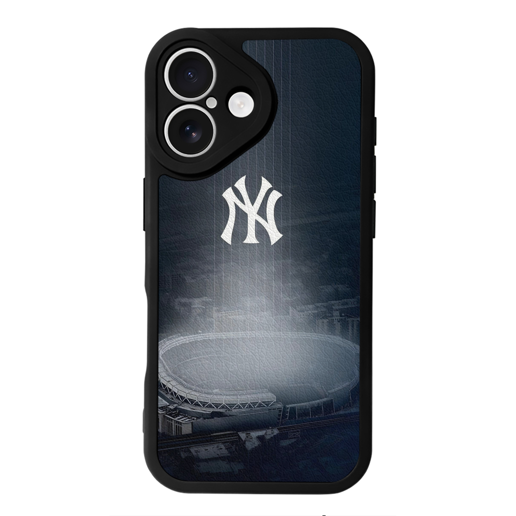 New York Yankees 225 IPhone 16 Silicone Leather Case – UV Print, Lambskin Texture – Perfect Fit, Wireless Charging Compatible, Scratch Resistant, Precise Cutouts – Stylish Protection For IPhone 16